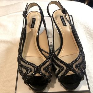 Alex Marie black bling open toe sandals, worn once. Very Comfortable in box Sz 8